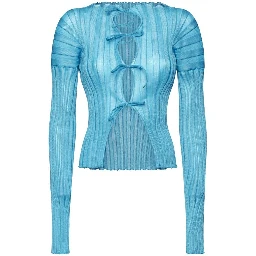 Blue Cotton Cardigan