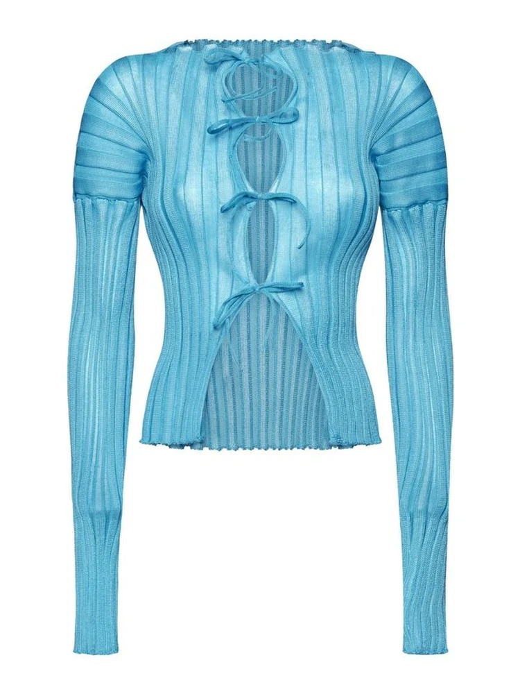 Blue Cotton Cardigan