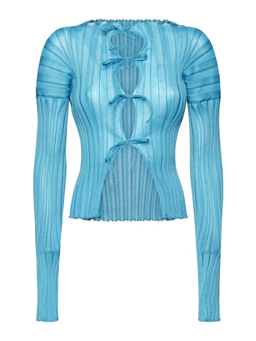 Blue Cotton Cardigan