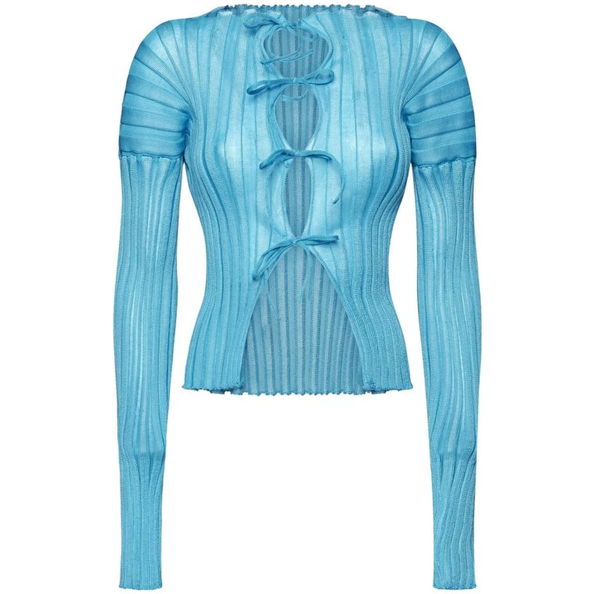 Blue Cotton Cardigan