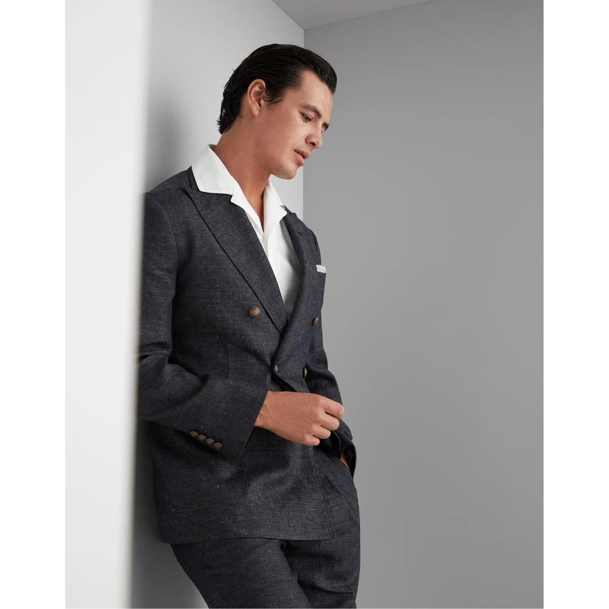 Black Linen Blazer