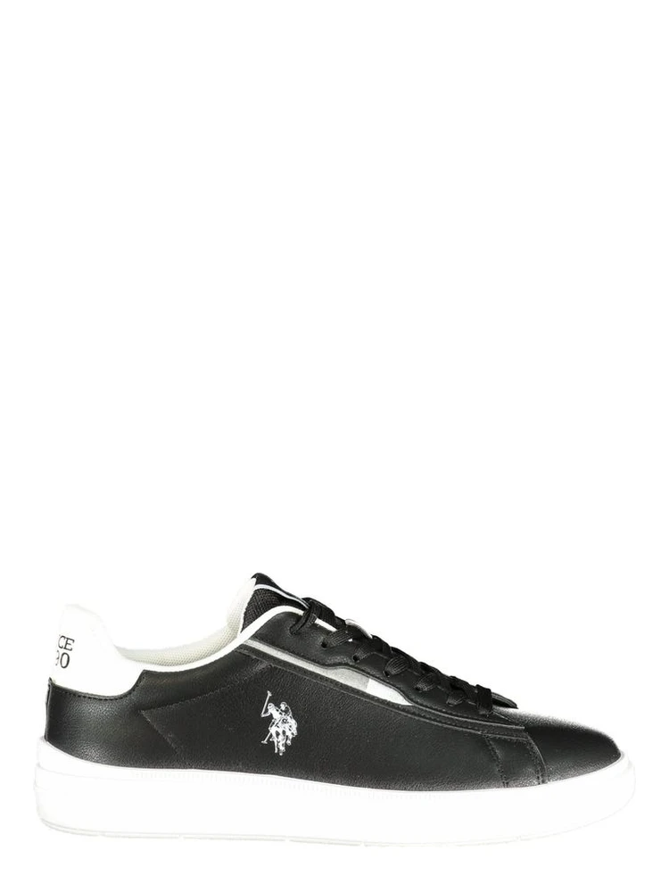 Black Polyester Men's Sneaker