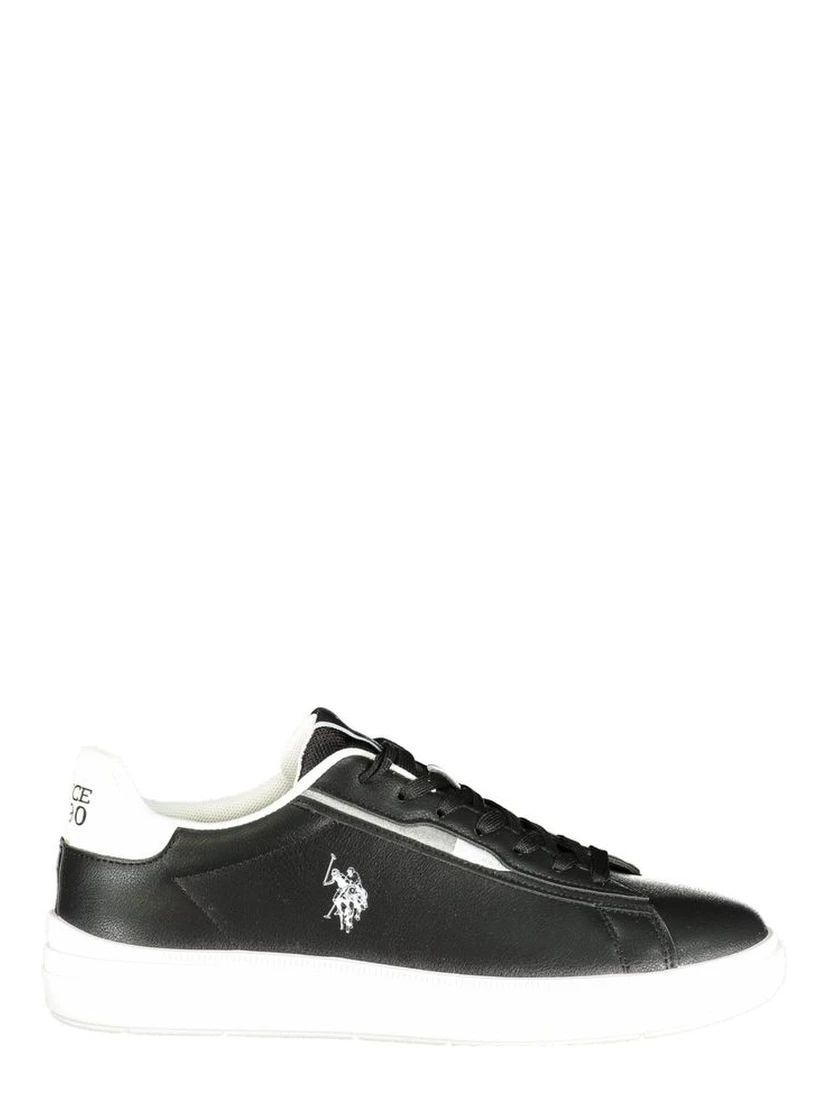 Black Polyester Men's Sneaker