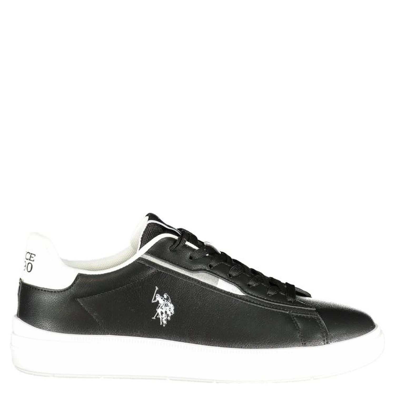 Black Polyester Men's Sneaker