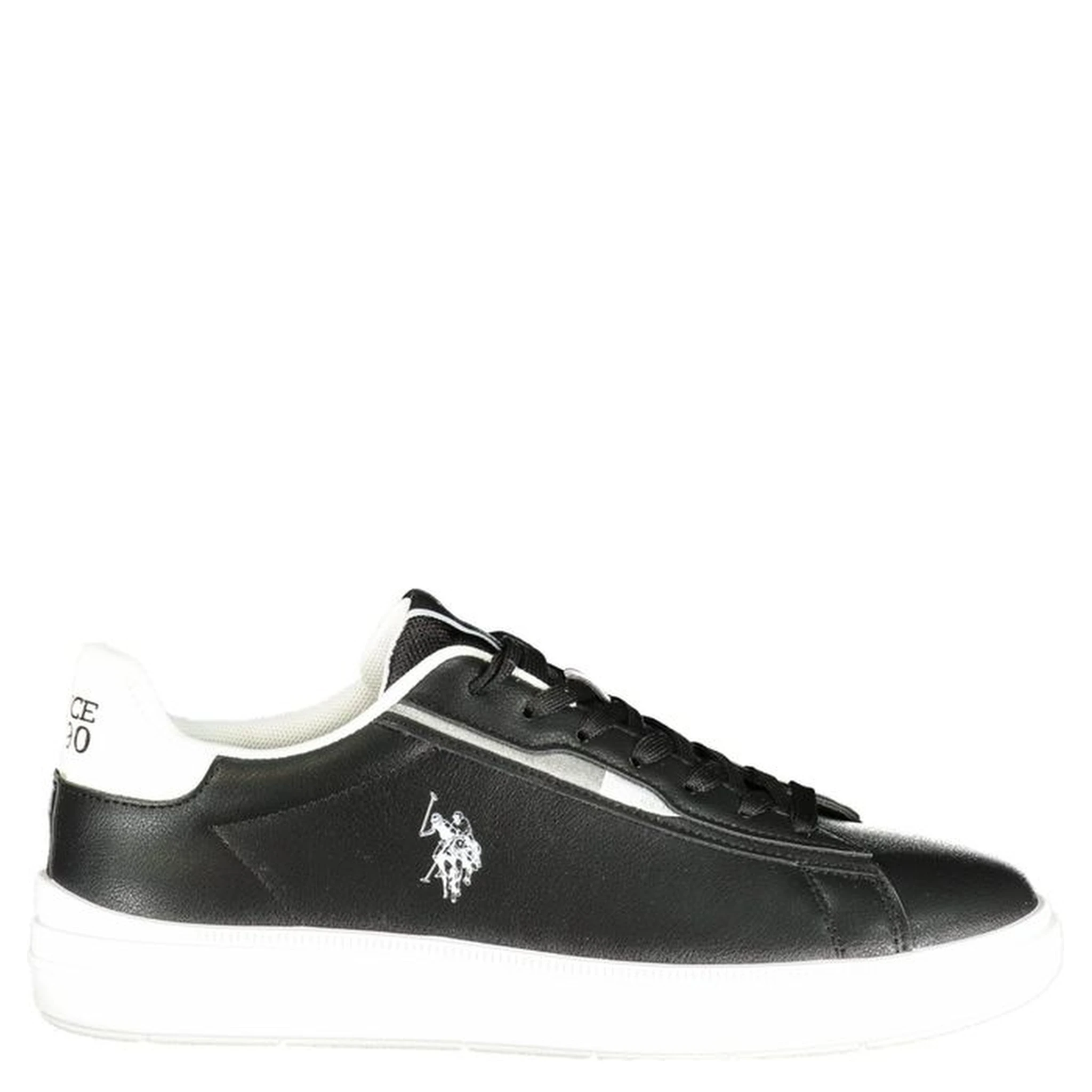 Black Polyester Men's Sneaker