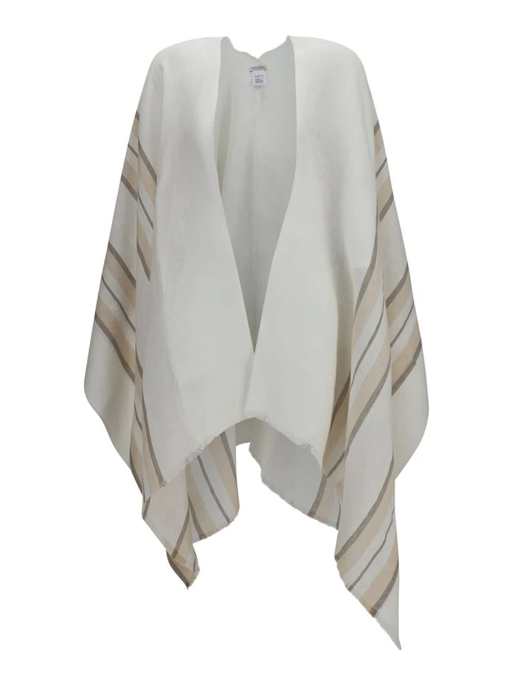 Beige Linen Poncho