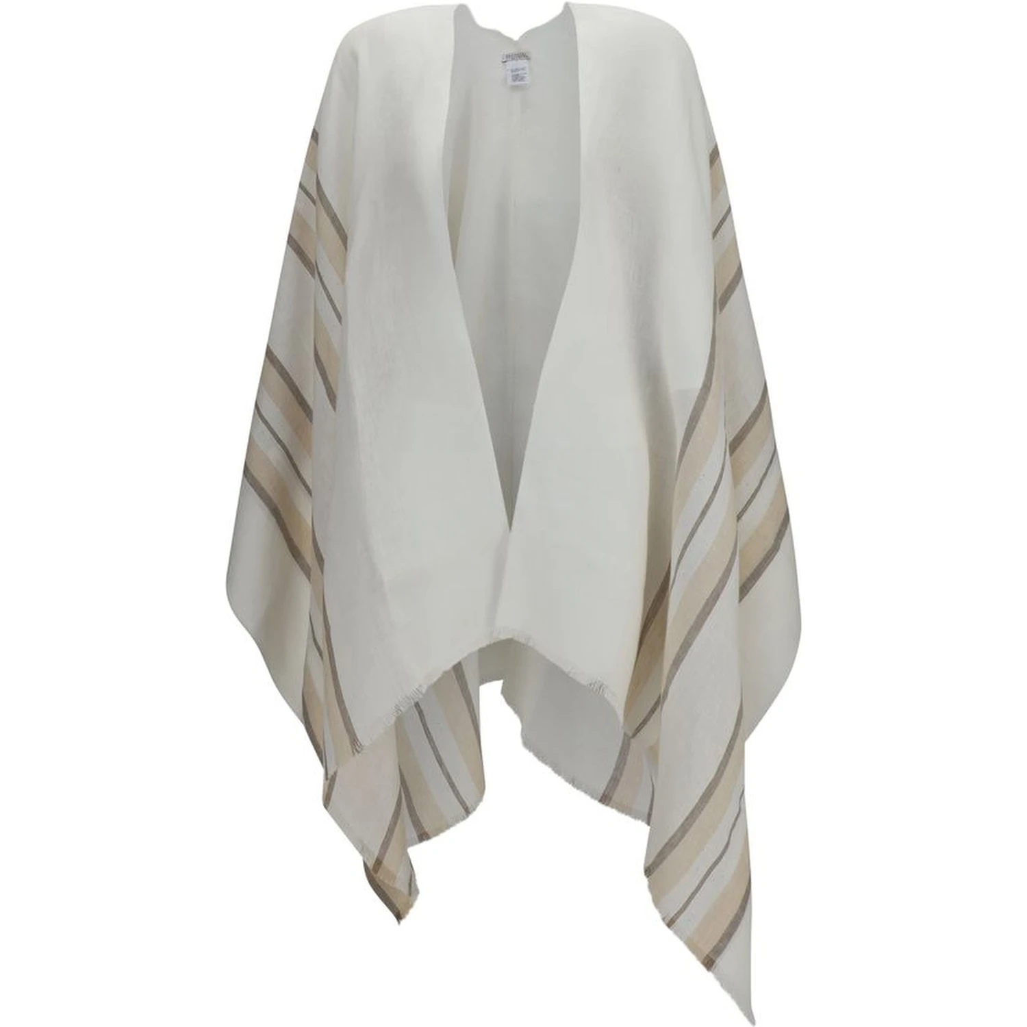 Beige Linen Poncho