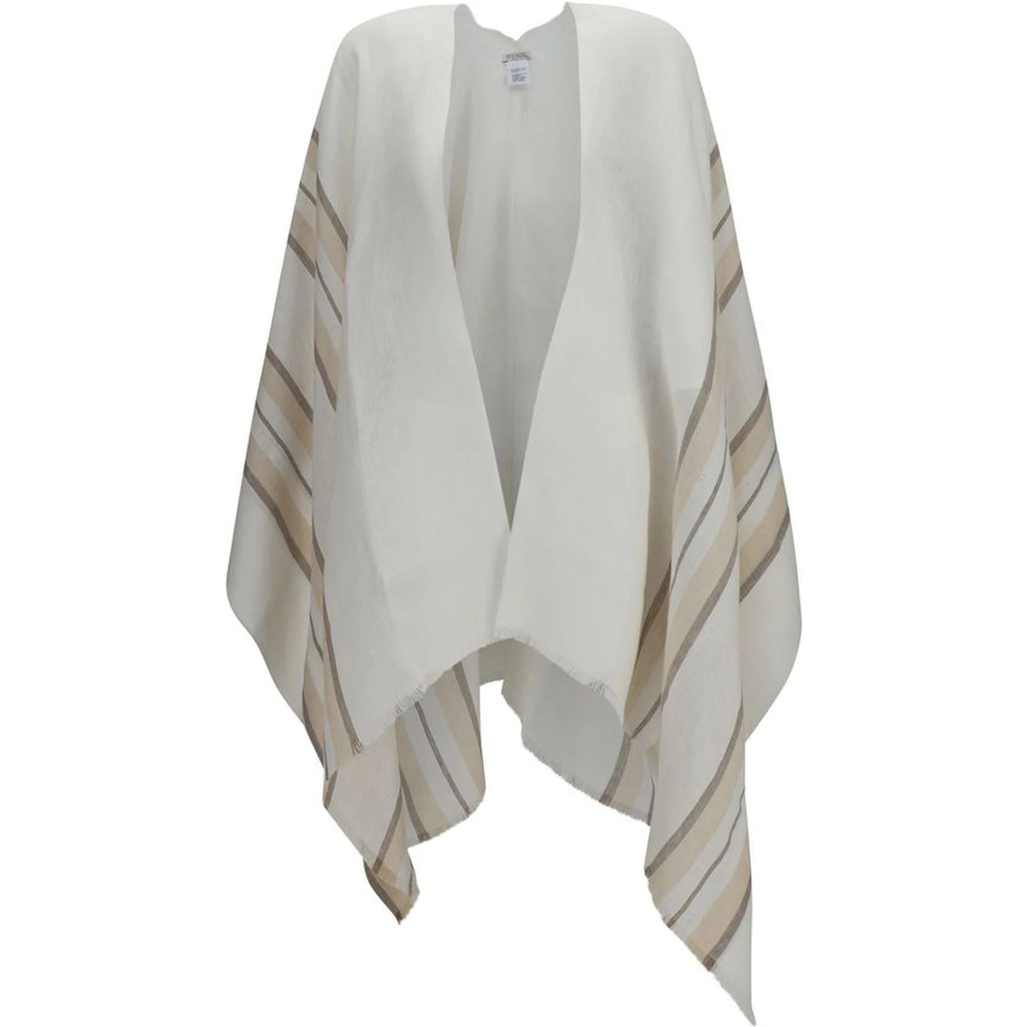 Beige Linen Poncho