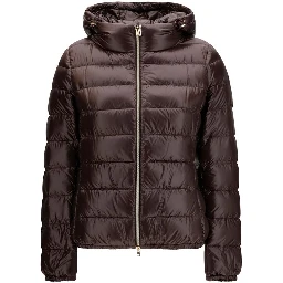 Brown Polyamide Full-Length Jacket