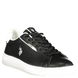 Black Polyester Men's Sneaker