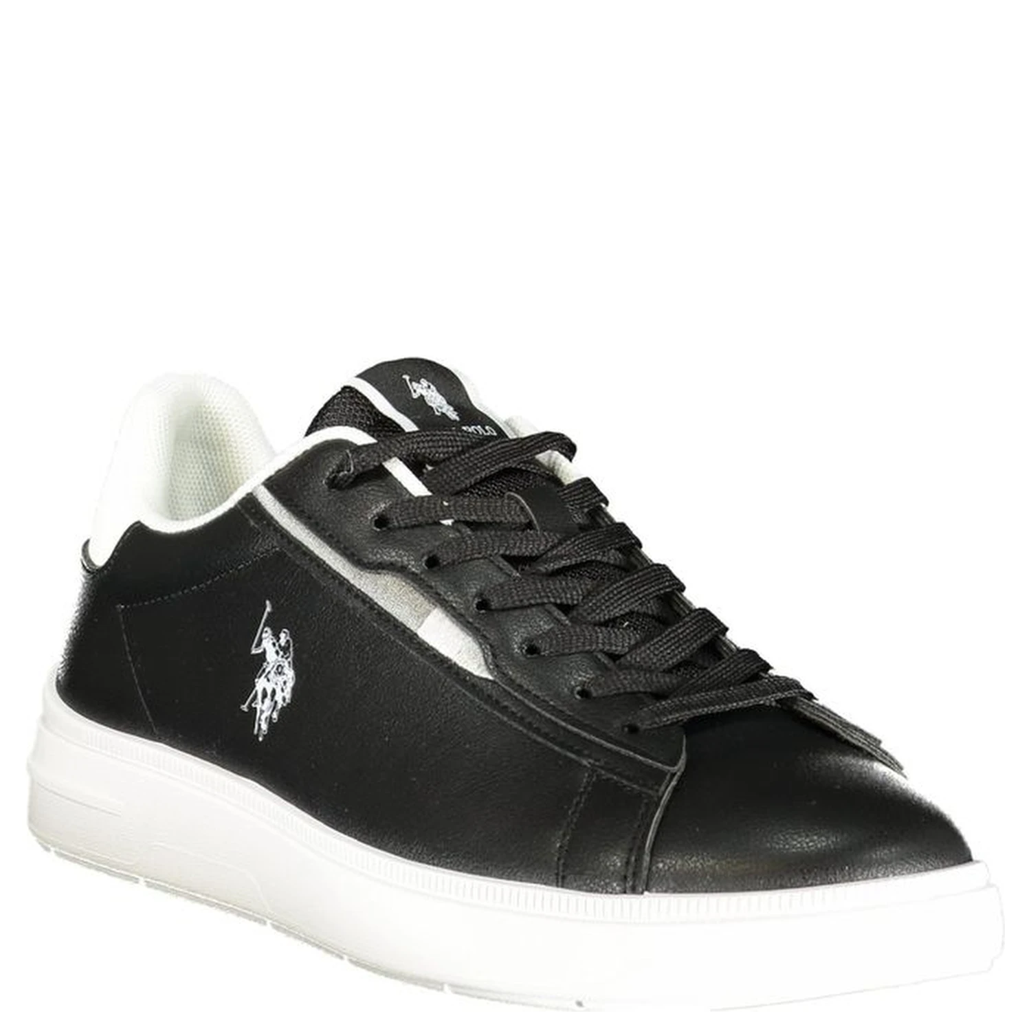 Black Polyester Men's Sneaker