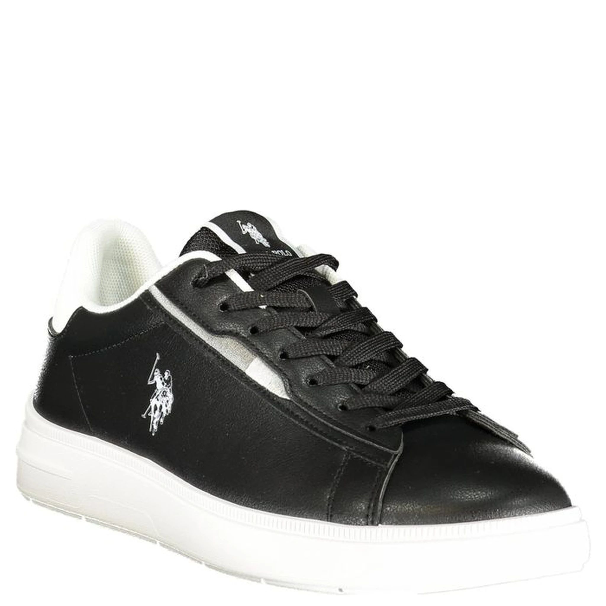 Black Polyester Men's Sneaker