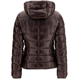 Brown Polyamide Full-Length Jacket