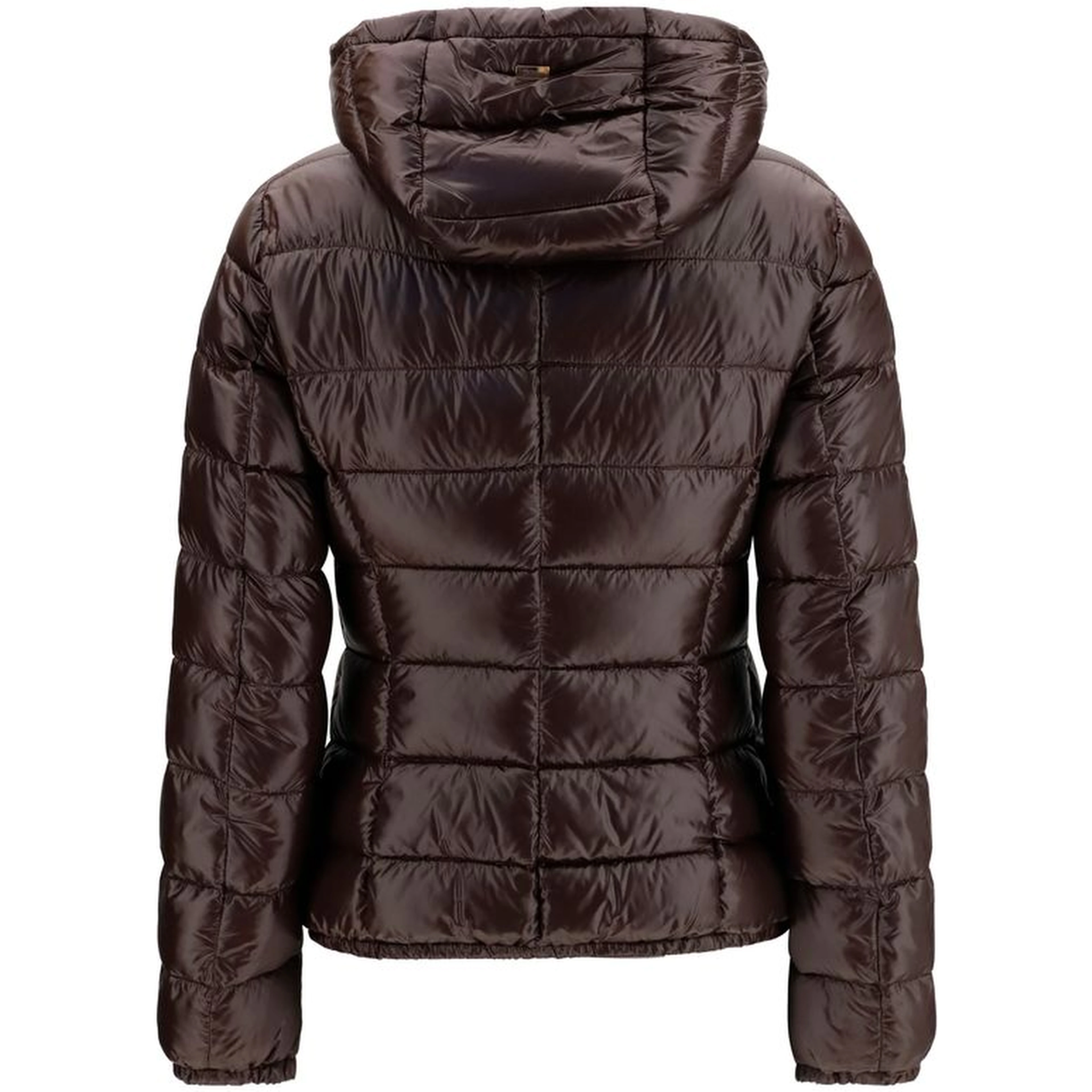 Brown Polyamide Full-Length Jacket