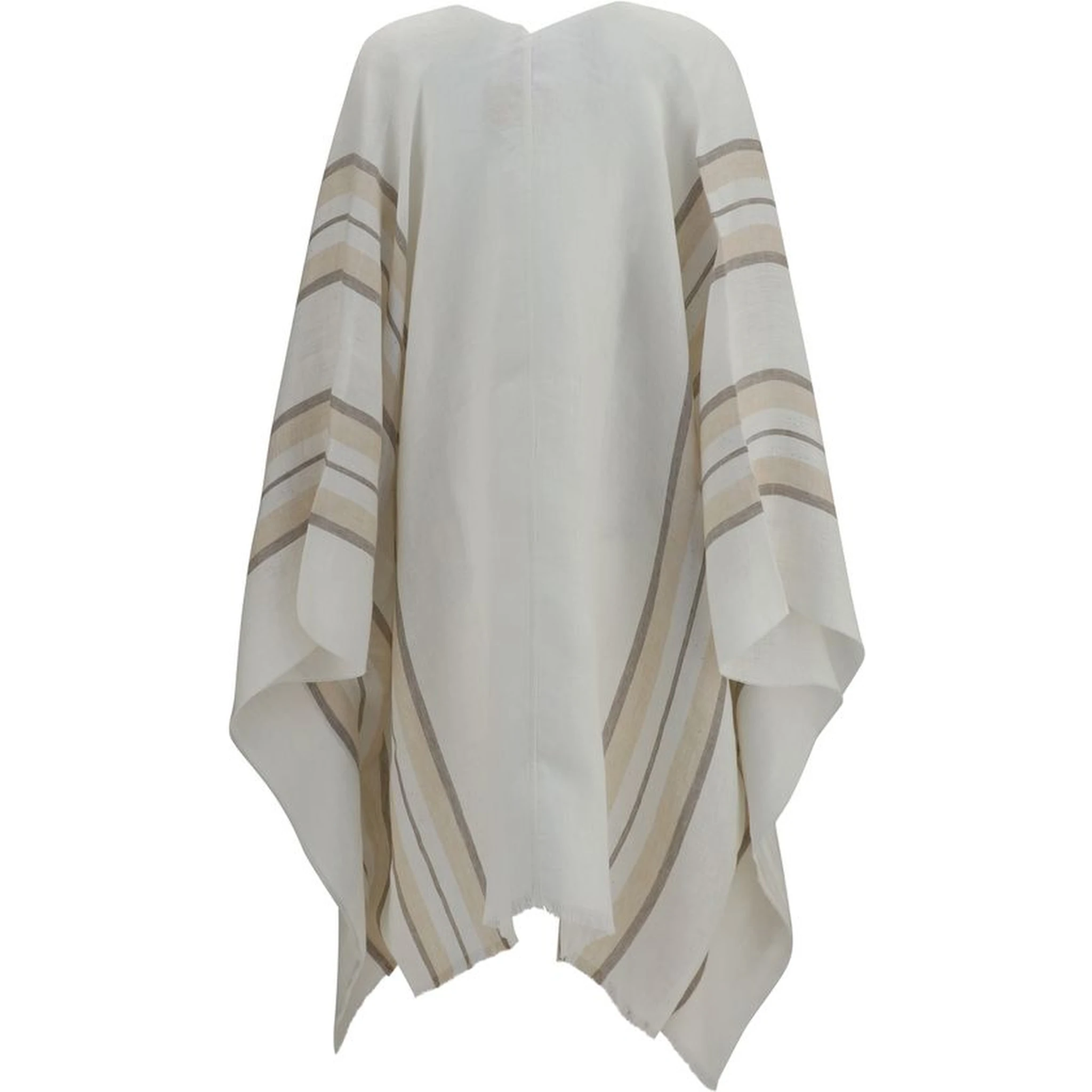 Beige Linen Poncho