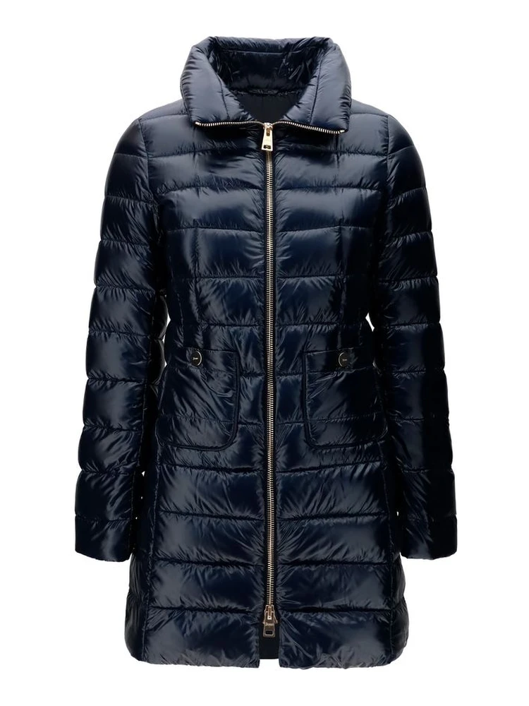 Blue Polyamide Full-Length Jacket