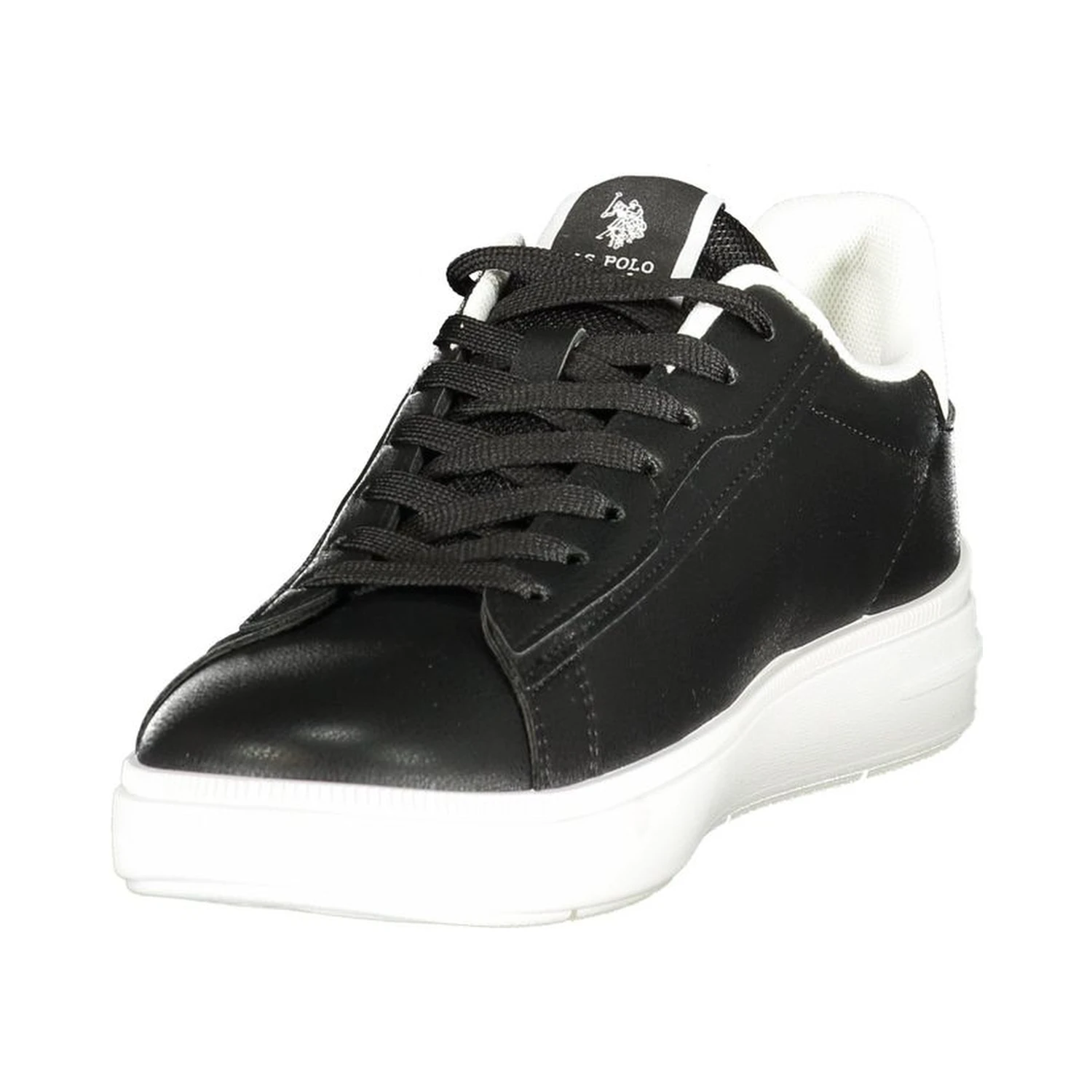 Black Polyester Men's Sneaker