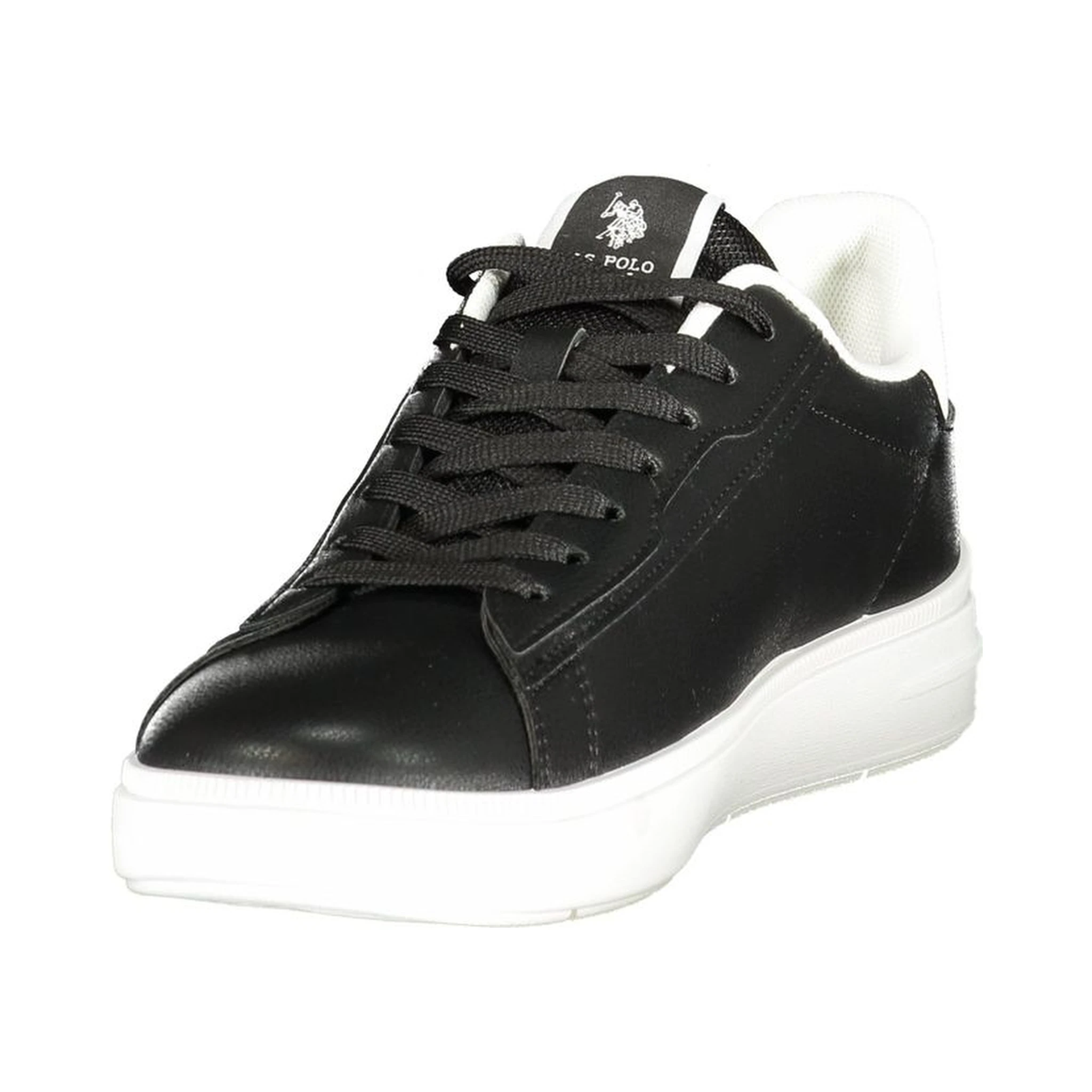 Black Polyester Men's Sneaker