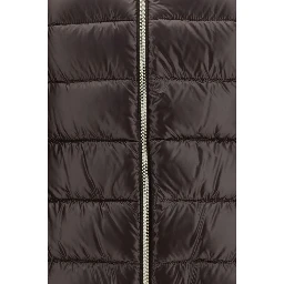 Brown Polyamide Full-Length Jacket