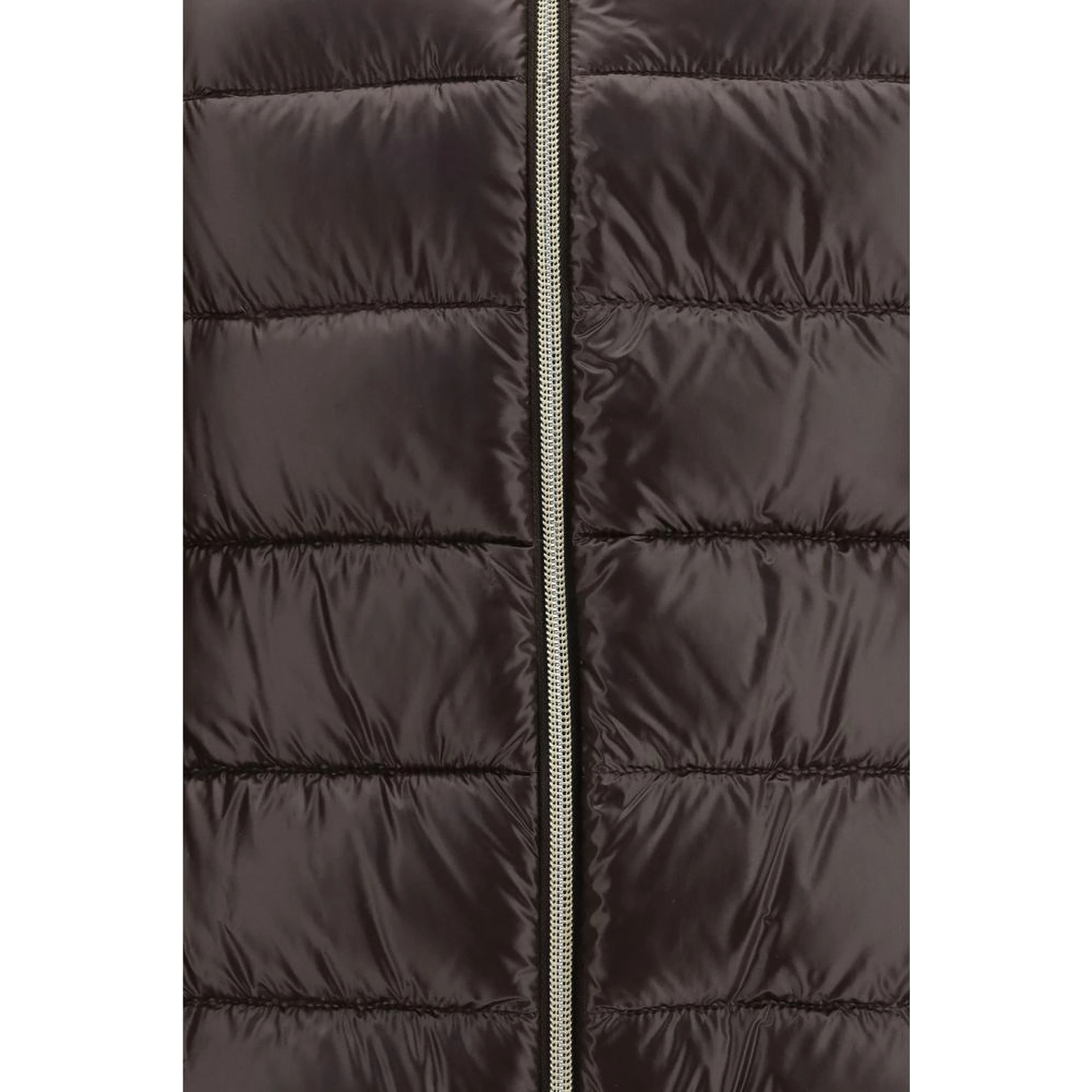 Brown Polyamide Full-Length Jacket