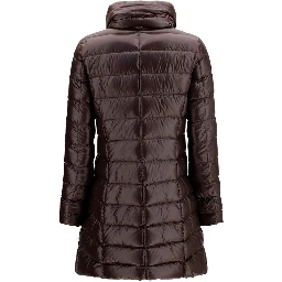 Brown Polyamide Full-Length Jacket