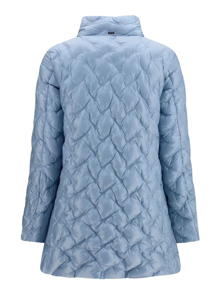 Blue Polyester Full-Length Jacket alternative