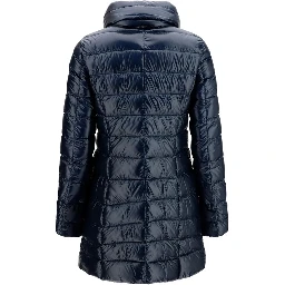 Blue Polyamide Full-Length Jacket