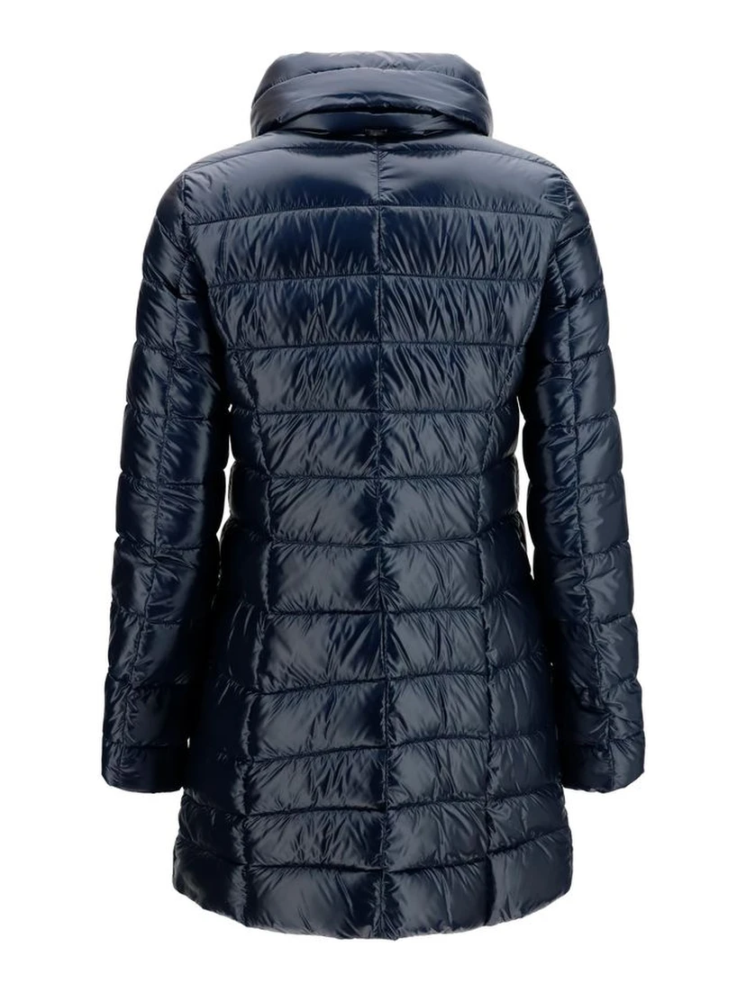 Blue Polyamide Full-Length Jacket