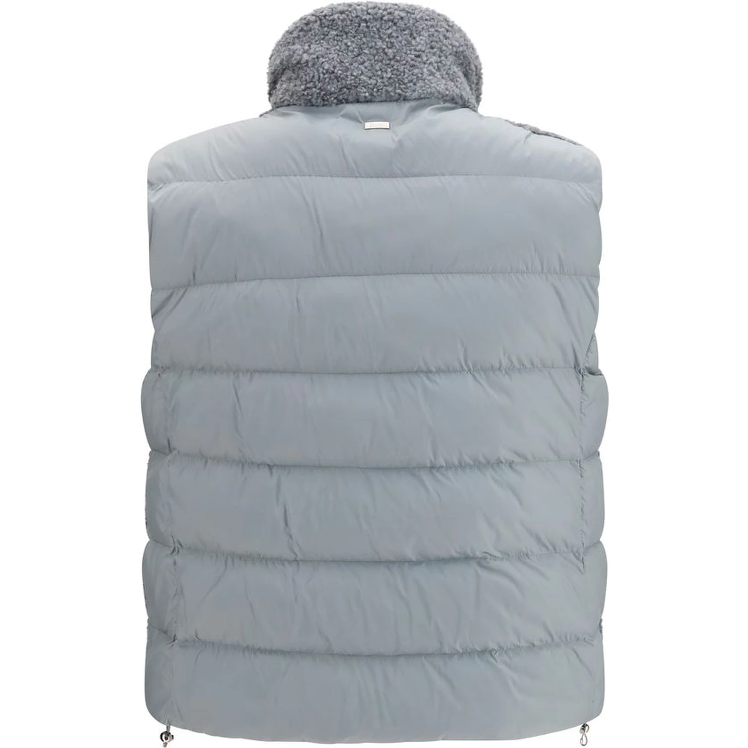 Gray Polyester Sleeveless Jacket