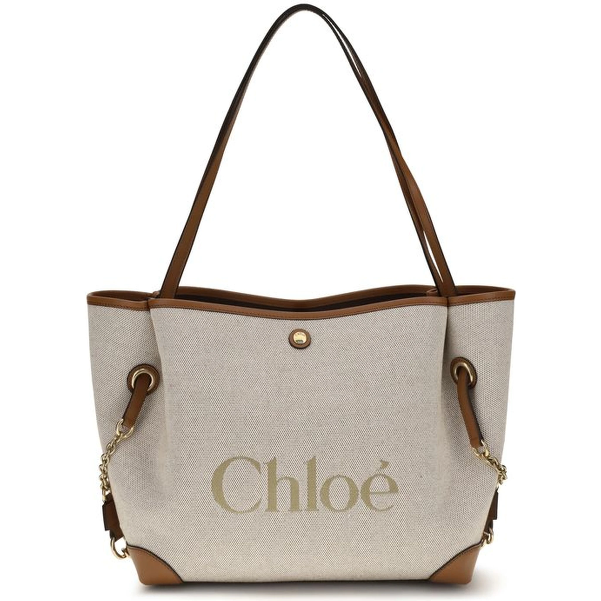 Beige Cotton Shoulder Bag