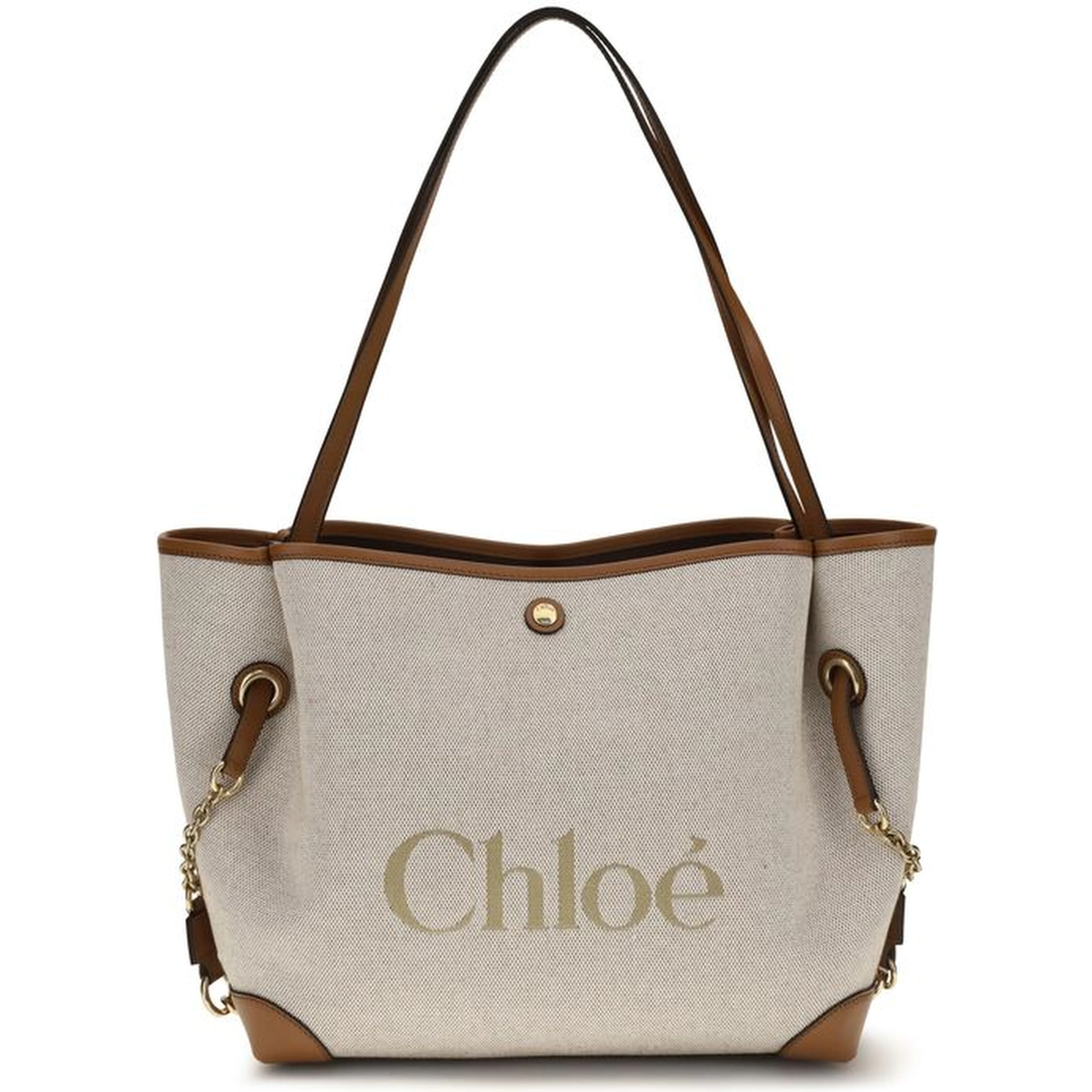 Beige Cotton Shoulder Bag