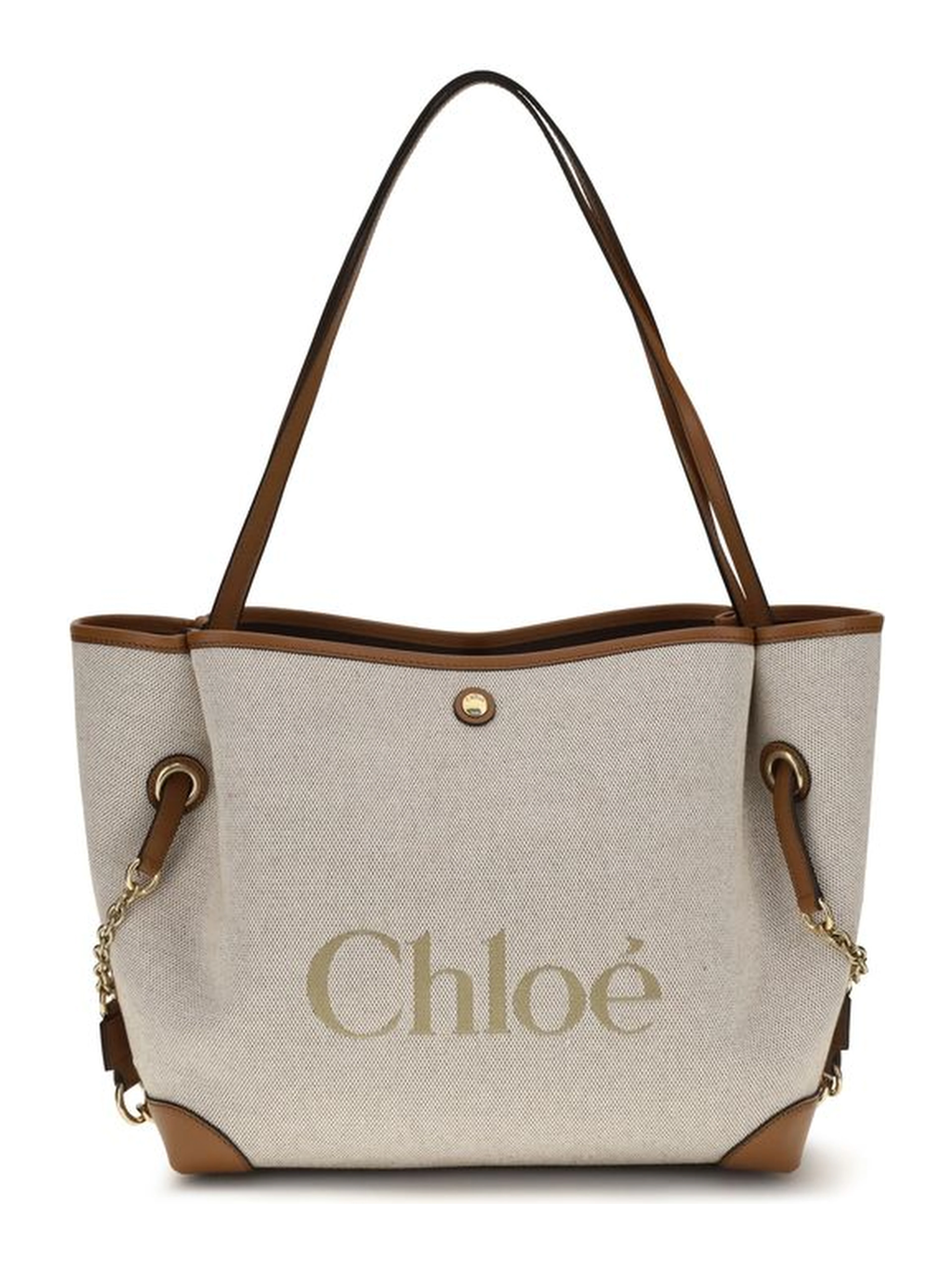 Beige Cotton Shoulder Bag