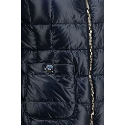 Blue Polyamide Full-Length Jacket