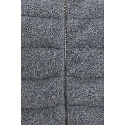 Gray Polyester Sleeveless Jacket