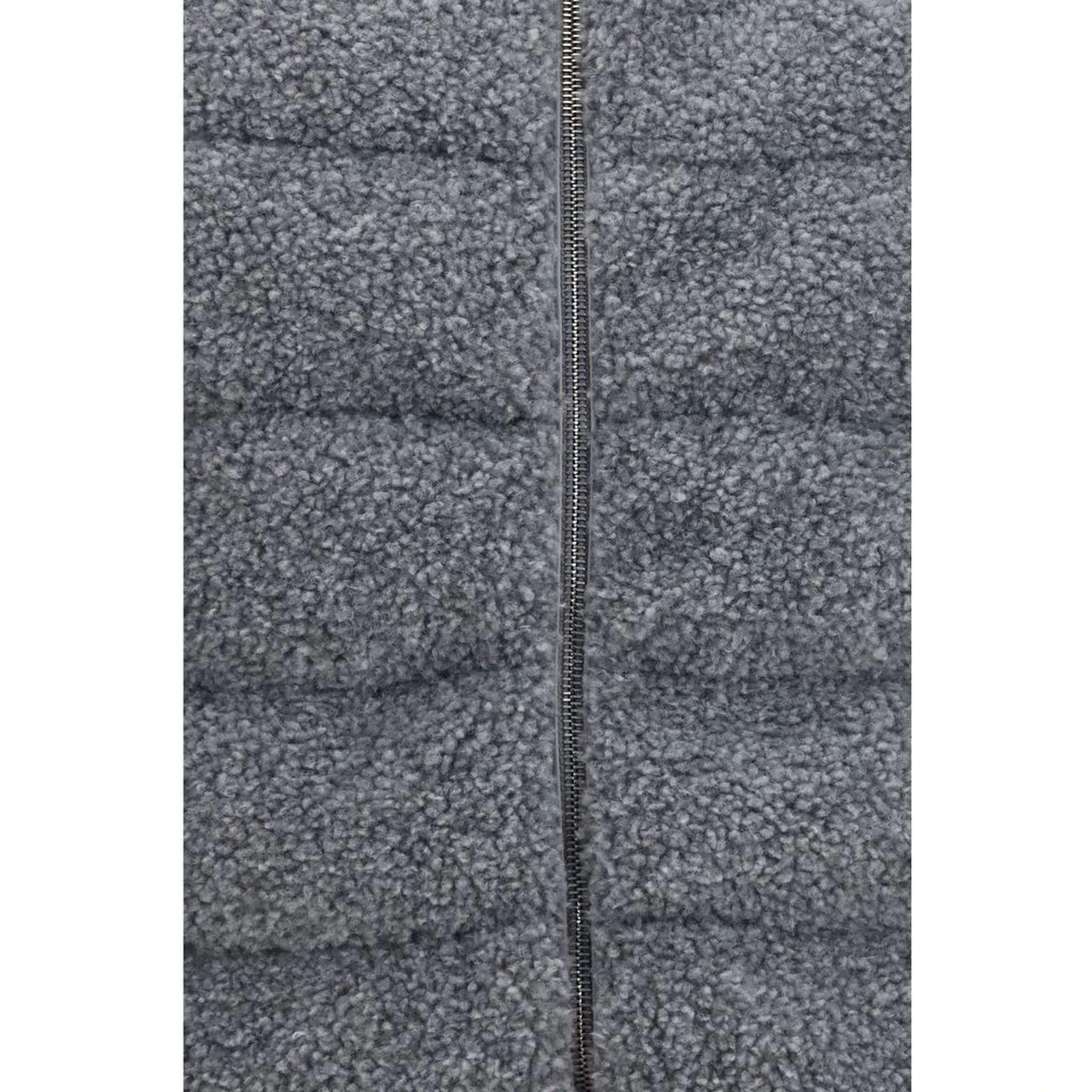 Gray Polyester Sleeveless Jacket