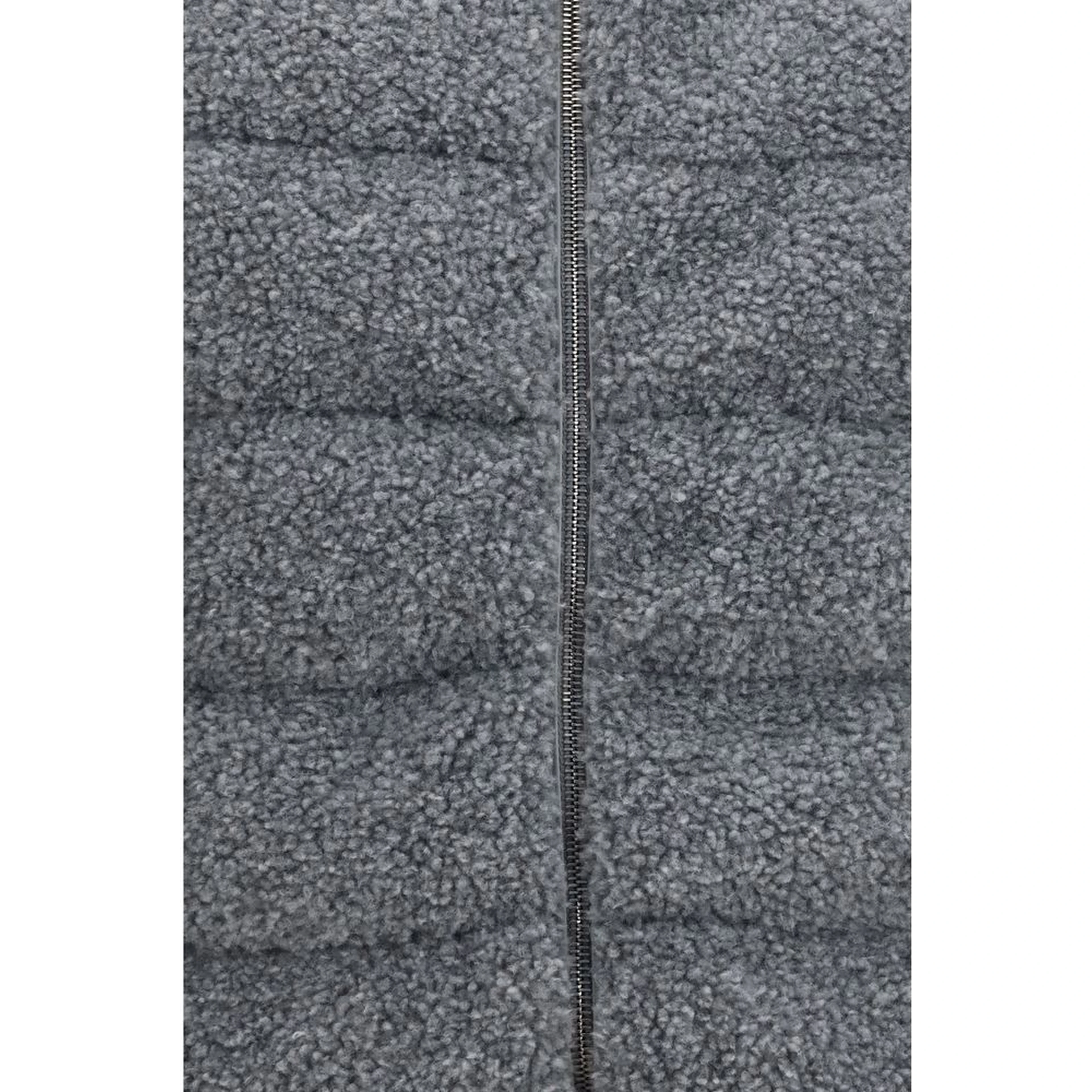 Gray Polyester Sleeveless Jacket