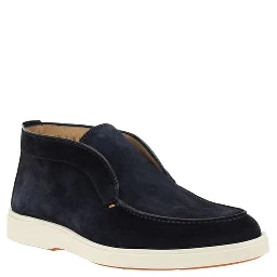 Blue Calf Leather Bos Taurus Ankle Boots