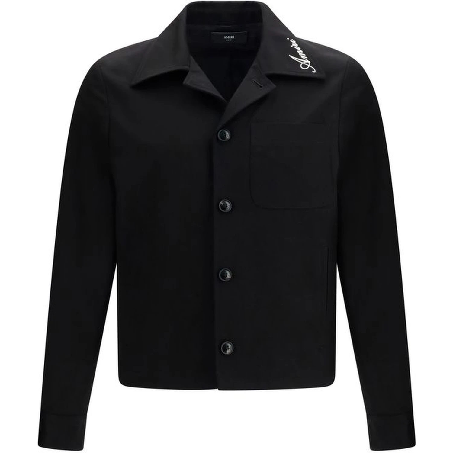 Black Cotton Full-Length Jacket