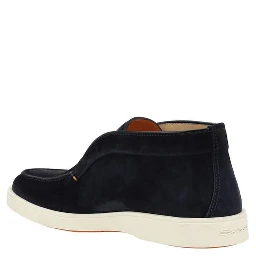 Blue Calf Leather Bos Taurus Ankle Boots