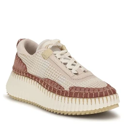 Beige Nylon Chunky Sneakers