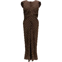 Brown Silk Casual Dress