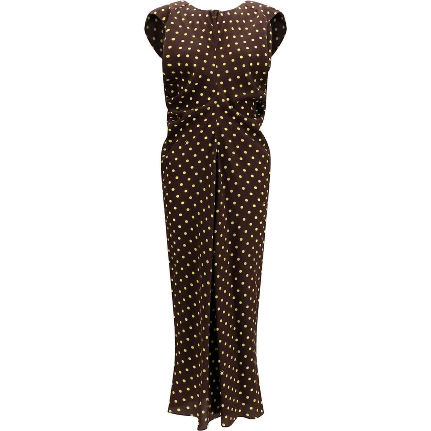 Brown Silk Casual Dress