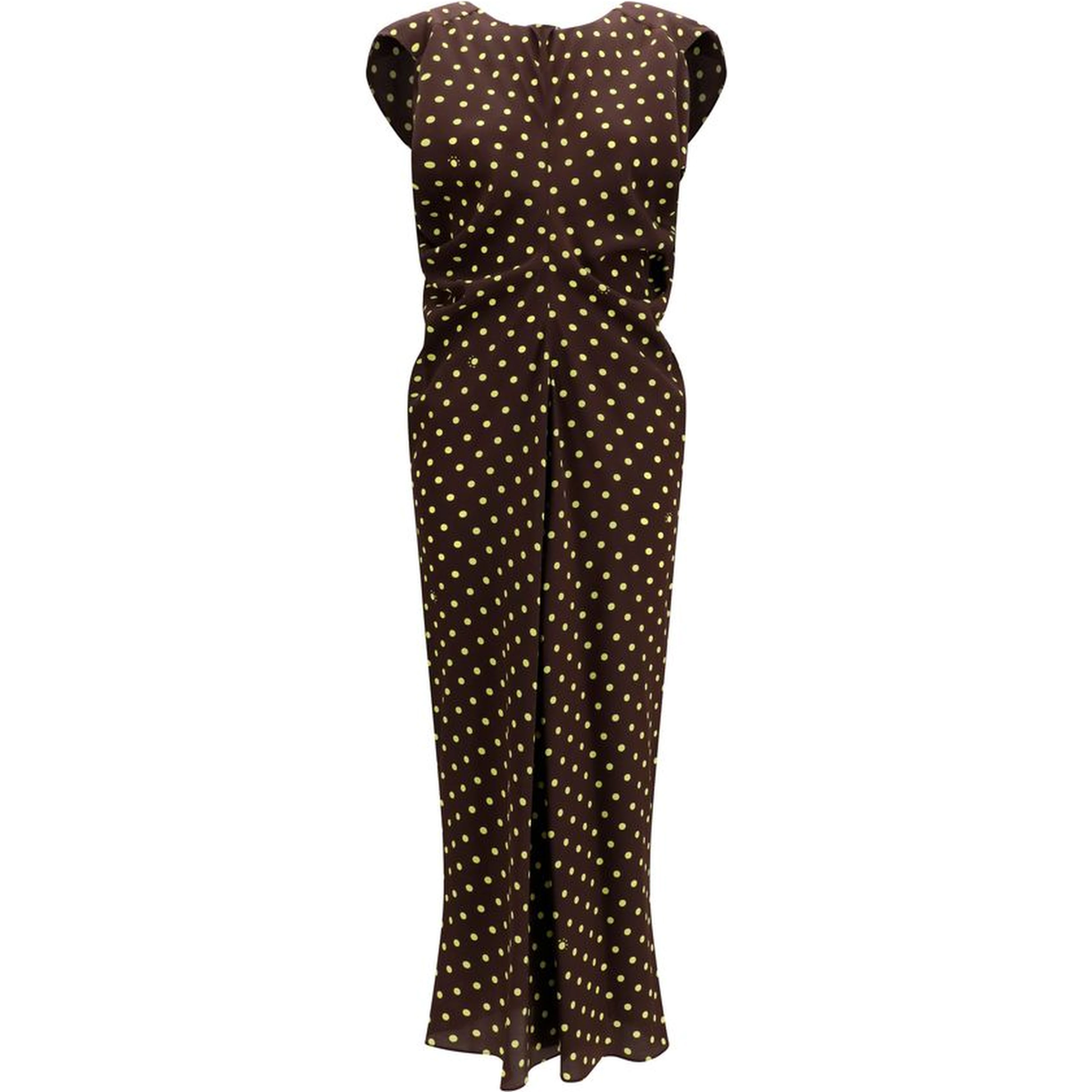 Brown Silk Casual Dress