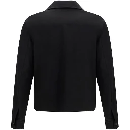 Black Cotton Full-Length Jacket