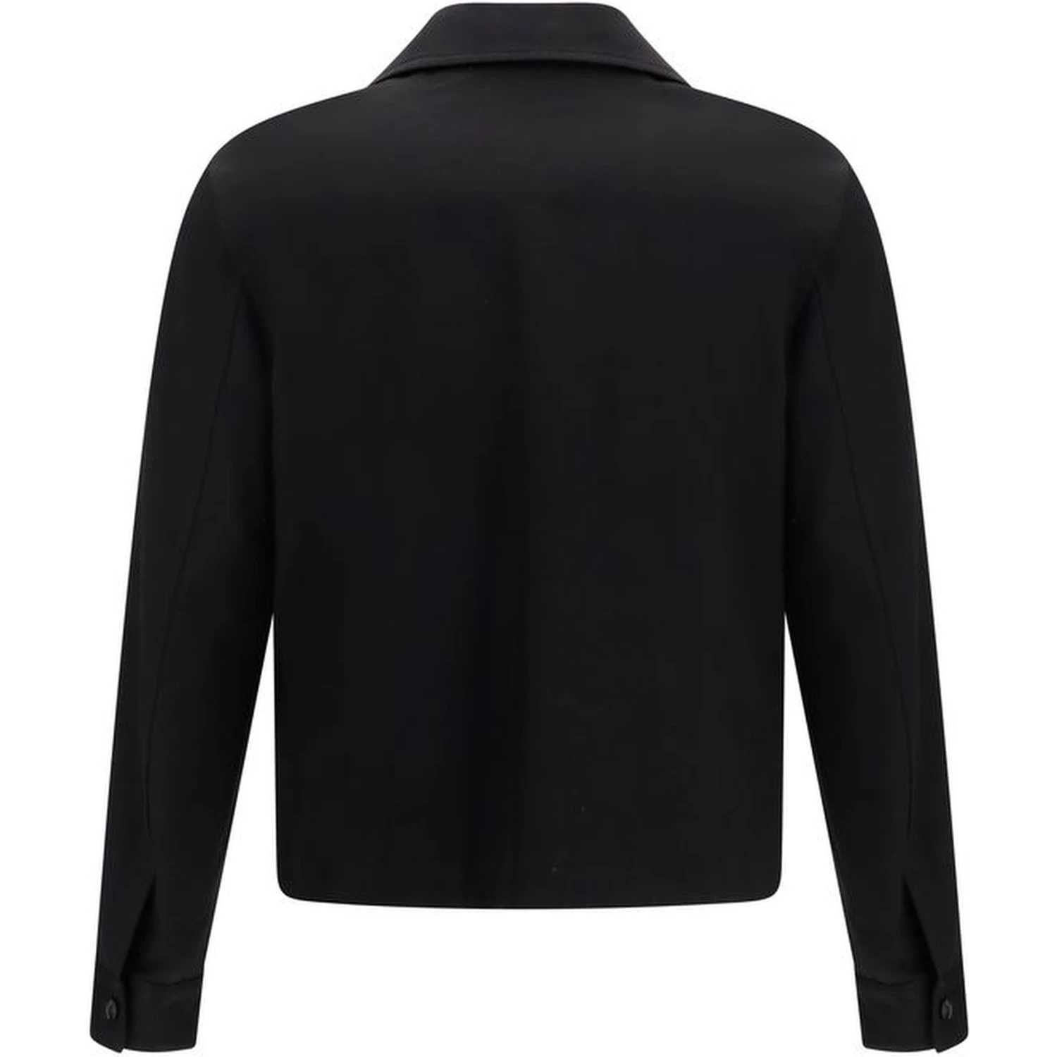 Black Cotton Full-Length Jacket