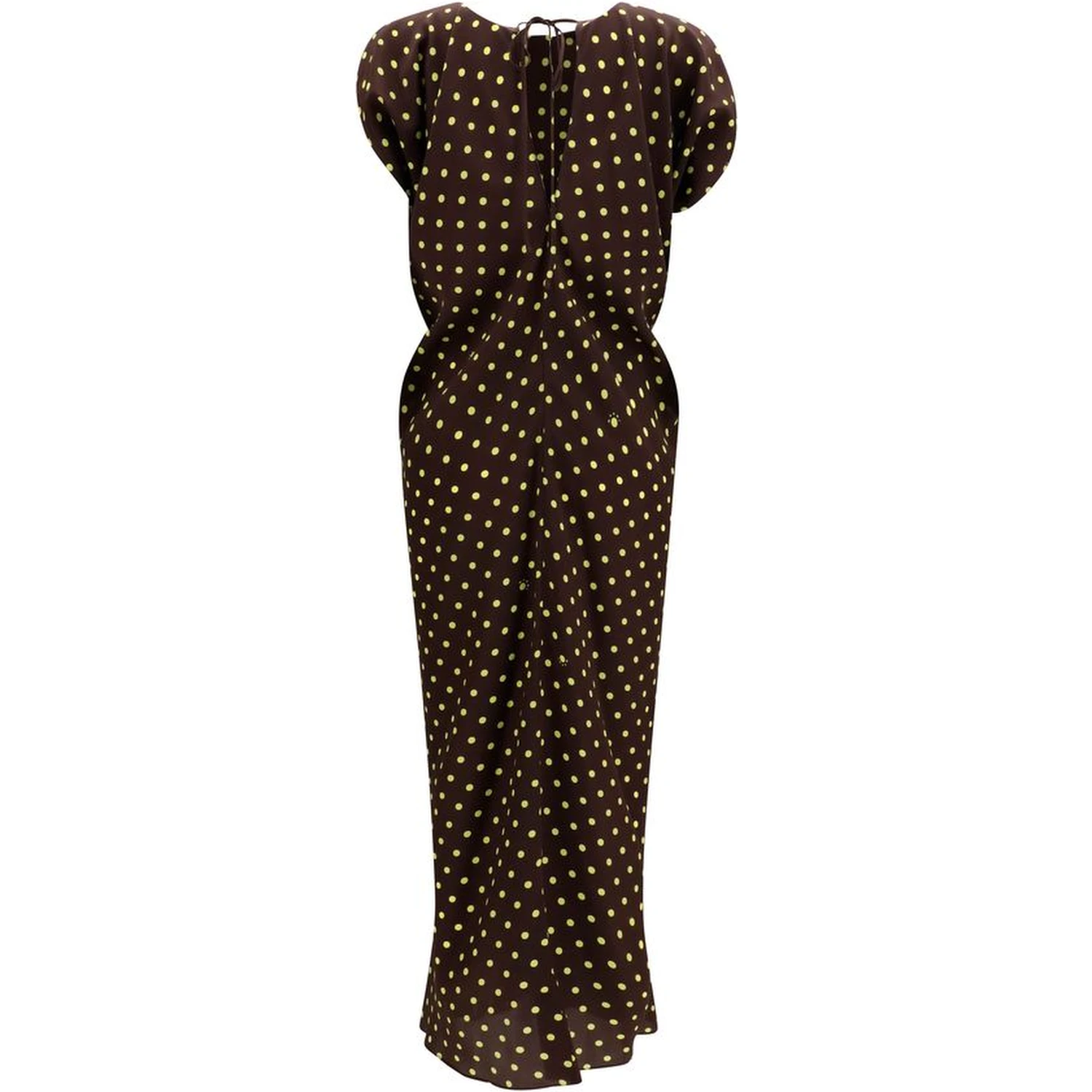 Brown Silk Casual Dress