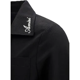 Black Cotton Full-Length Jacket