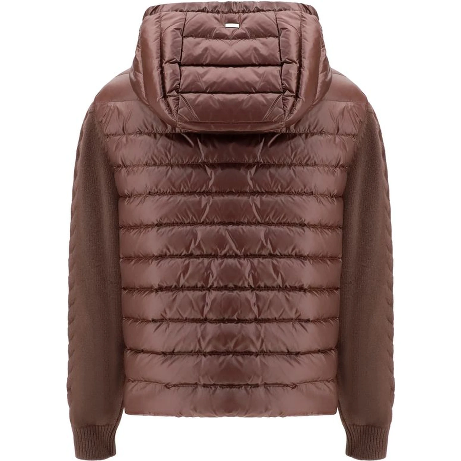 Brown Polyester Full-Length Jacket