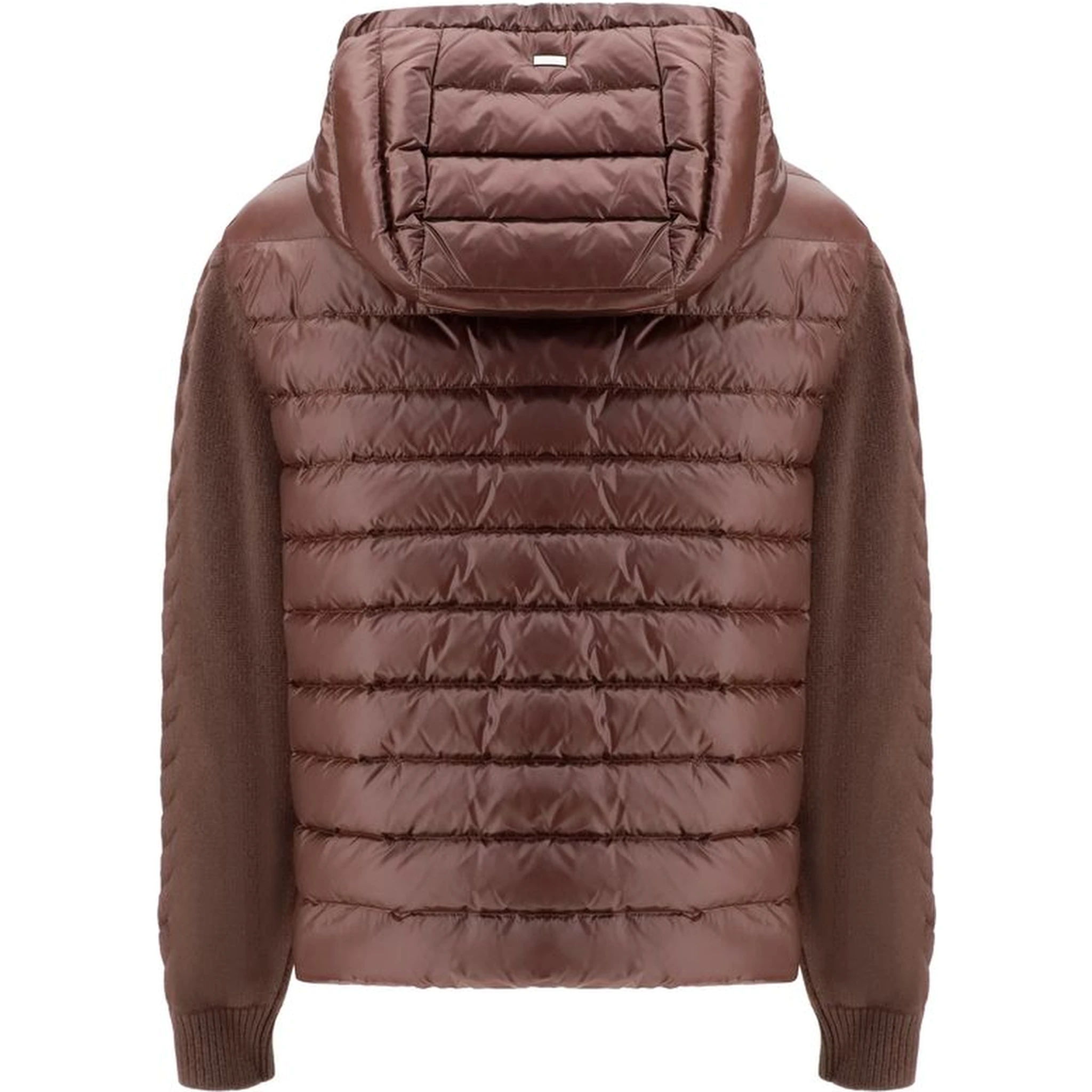 Brown Polyester Full-Length Jacket