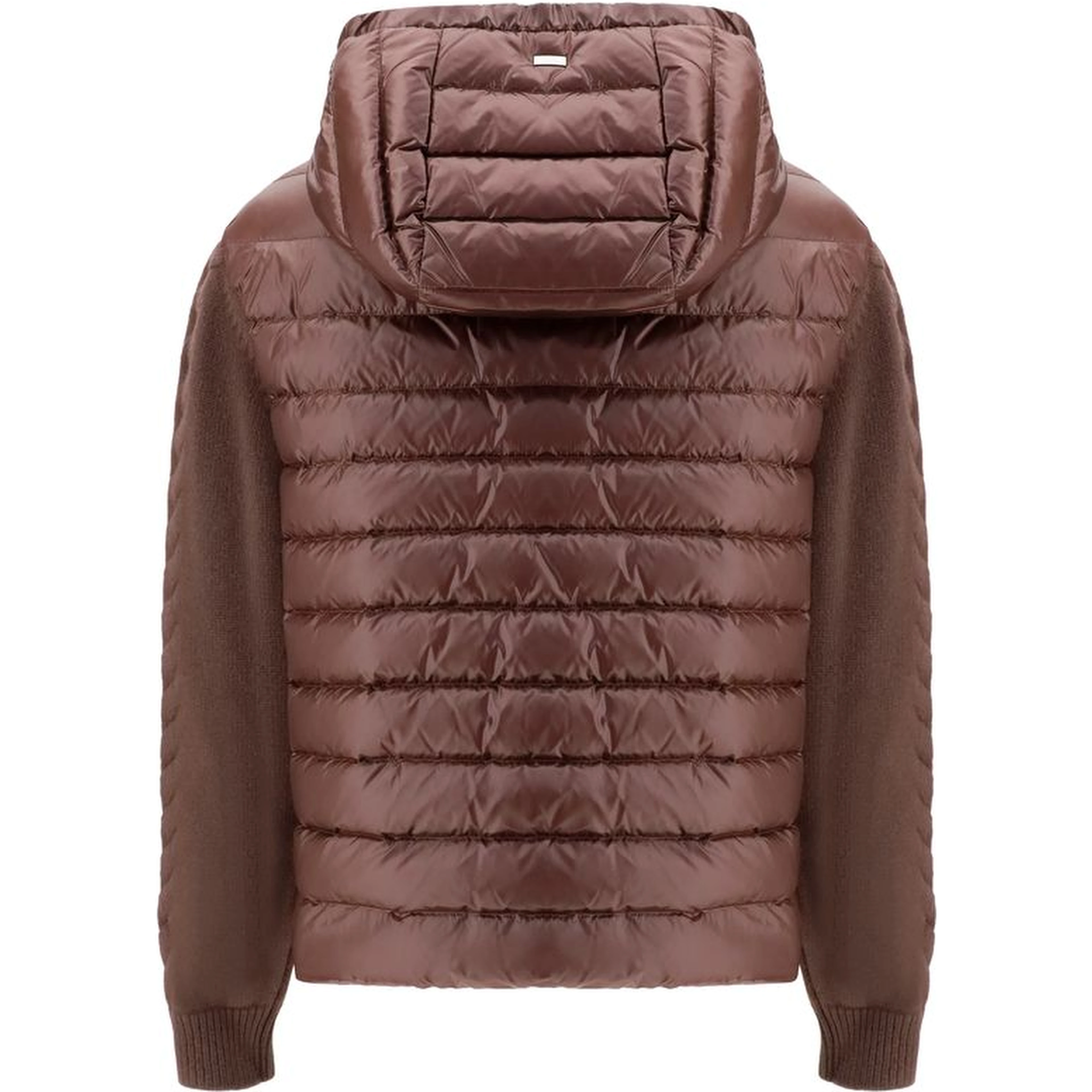 Brown Polyester Full-Length Jacket
